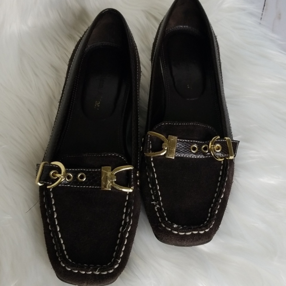 Etienne Aigner brown suede loafers